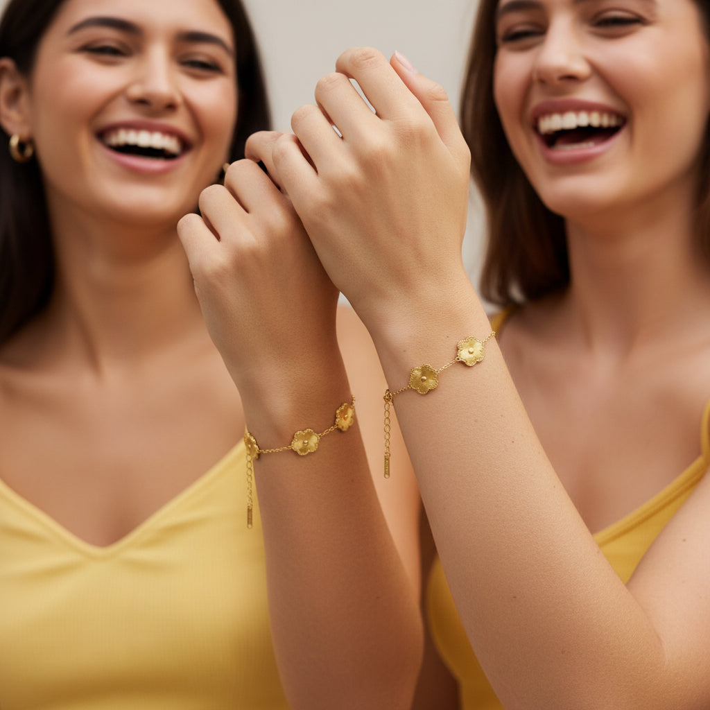 Non-Tarnish Stainless Steel Clover Bracelet for Women